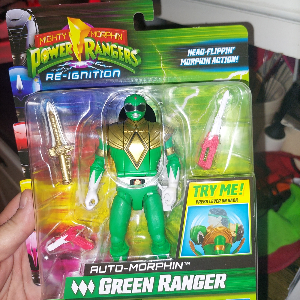 Power Ranger Green and Gold Action Figure